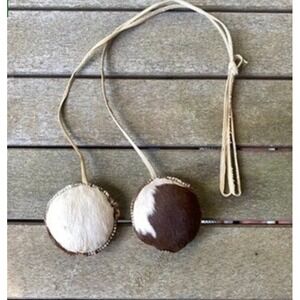 Round Animal Hide Alaskan Inuit Yo-Yo Teggikaniak